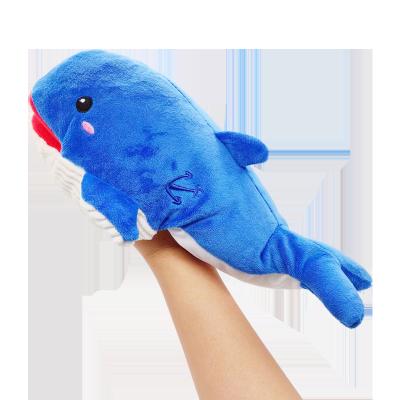 China High Quality Ocean Animals Cute Blue Whale Plush Toy Stuffed Toys Shark Hand Puppets For Children for sale