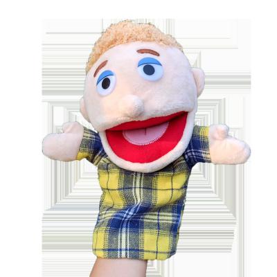 China 30 Cm Plush Soft Hand Puppet Plush Character Stuffed Human Puppets For Kids Gift Toy for sale