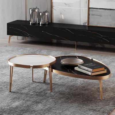 China (Other) adjustable modern luxury coffee table, black marble coffee tables, marble coffee tables for sale