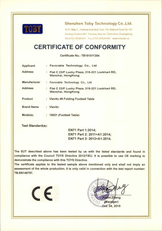 CE Certificate - PLUSONE SPORTS TECHNOLOGY CO., LTD.