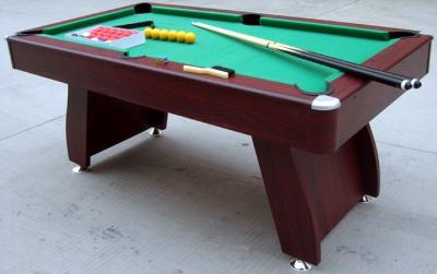 China Snookertisch MDF des moderner Entwurfs-Billard-Spieltisch-6ft festes Holz mit PVC lamelliert zu verkaufen