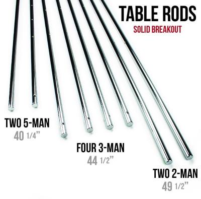 중국 강철 막대 고체 5/Foosball 표준 테이블을 위한 8 인치가 은에 의하여 크롬 도금을 했습니다 판매용