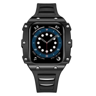 China Luxury Logo Carbon Fiber Watch Case 41mm 45mm Carbon Fiber Women Custom Men's Cover For Apple Watch Series 7 for sale