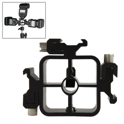 China Kaliou Light Triple Head Hot Shoe 3 Snap Head Instant Bracket Kaliou Support For Godox Travor Yongnuo for sale