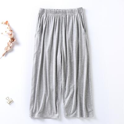 China QUICK DRY Summer Pajamas Thin Modal Women's Cropped Viscose 95% Spandex 5% Pants for sale