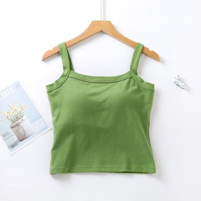 China New Summer Women's Fashionable Modal Shows Navel Breathable Sexy Vests Condole Belt Vest With Bra for sale