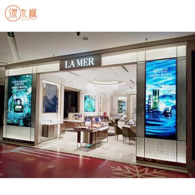 China High End Fashion Cosmetics Store Display Stands Stores Decorative Design Cosmetic Display Cabinet for sale