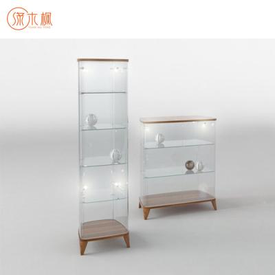 China Morden Most Buyed Fashion Design Luxury Glass Display Showcase Led Light Factory Sale Glass Display Cabinet for sale