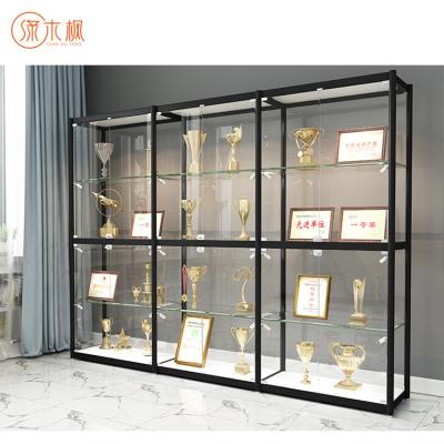 China Fashion Tailor Made Wholesale Show Case Glass Display Cabinet With Led Spotlight for sale