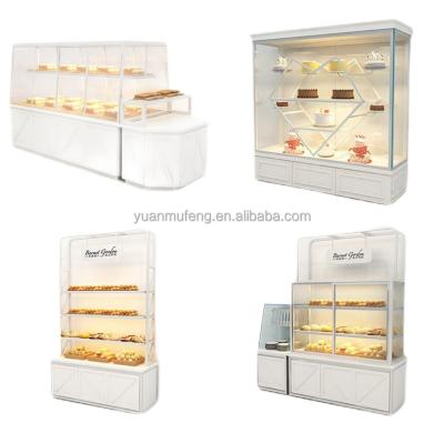 China Whole Project Customized Mall Store Showcase Bread Display Racks For Bakery Store for sale