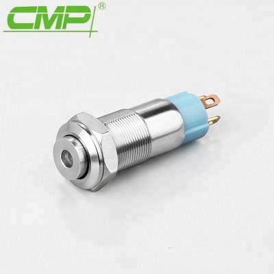 China Stainless Steel Mini Pushbutton 10mm Momentary Button Switch with LED Dot for sale