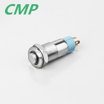 China Stainless Steel 10mm LED On Off Push Button Switch (Ring Illumination) for sale