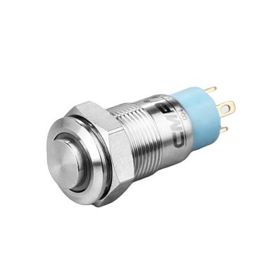 China Stainless Steel CMP 12mm LED Automotive Locking Push Button Switch for sale