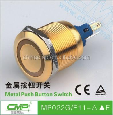 China low price export CMP metal 22mm illuminated push button switch ON/OFF push button switch/waterproof MPO22S/F11---E for sale