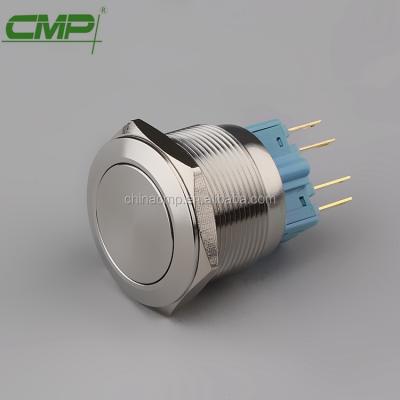 China Vandal Proof Stainless Steel CMP 25mm Push Button With Micro Switch 4 Pins Push Switch for sale