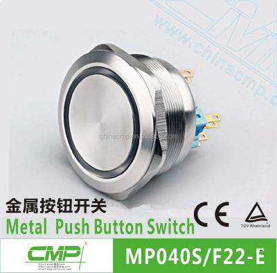 China 40mm Illuminated Metal Stainless Steel CMP Waterproof IP67 Push Button Switch for sale