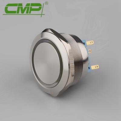 China Large 40mm Stainless Steel Illuminated Momentary Push Button Switch for sale