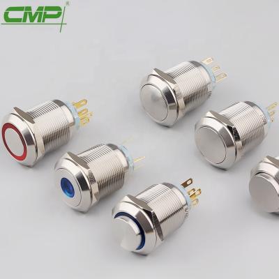 China Stainless Steel For Universal Universal CMP 22mm Metal Push Button Switch Motor Push Start Button Motor Push On Button for sale