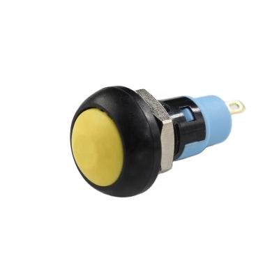 China 10mm Panel Size Plastic Plastic On Lock Push Button Switch for sale