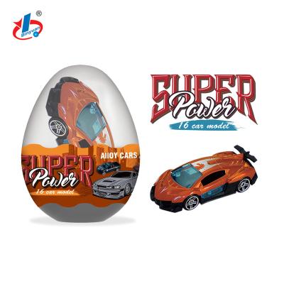 China 2022 Hot Selling 1:64 Freewheel Die Cast Car Egg Capsule Toy For Children Alloy Toy Vehicles for sale