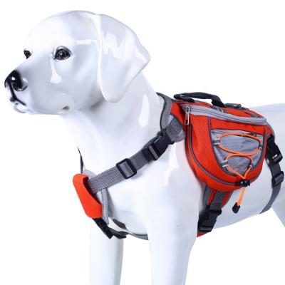 China Sustainable Dog Raising Harness Backpack for Large Dog, Multi Function Travel Dog Backpack, Saddle Bag Dog Harness for sale