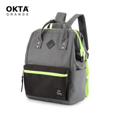 China OKTA waterproof 2021 winter new arrival gray black polyester laptop backpack bag for sale