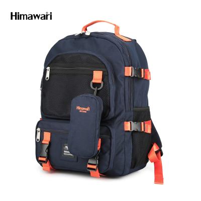 China Waterproof 2021 Himawari Navy Large Size Polyester Multi Pockets Backpack Bag for sale