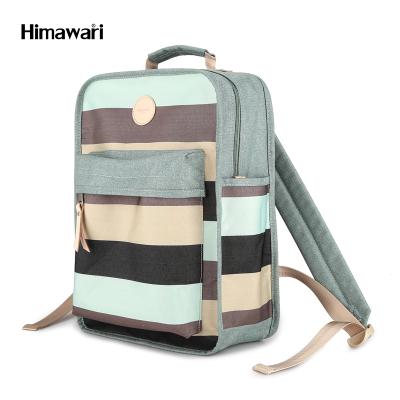 China 2021 himawari stripe green waterproof high school students bag for sale