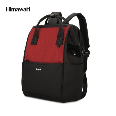 China With USB himawari 2020 red wine backpack durable water resistant bag for sale