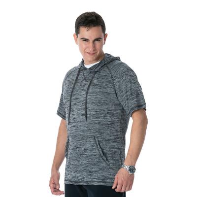 China High Quality Anti-wrinkle Hooded T-shirt For Men's OEM Printing Sportswear Men's Short Sleeve Hoodies for sale