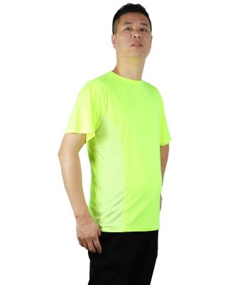 China Anti-Wrinkle Mens Quick Dry Neck Solid Short Sleeve Performance Tee for sale