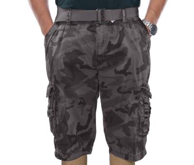 China Plus Size Various Good Quality Mens Camouflage 100% Twill Cotton Cargo Shorts Belt Included Gym Shorts Pants Mens Shorts for sale