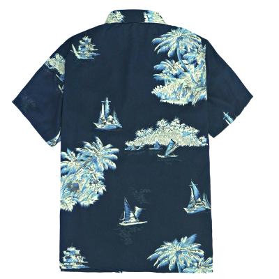 China High fashion QUICK DRY rayon woven plus size vacation wear mens summer casual hawaiiam printed mens shirt for sale