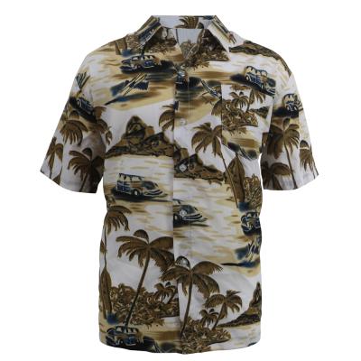 China Best Selling High Quality Anti-Wrinkle Plus Size Men Casual Summer Button Down Hawaiian Short Sleeve Beach Shirt for sale