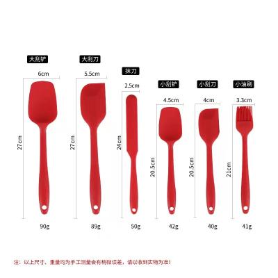 China China Viable Hot Selling Silicone Baking Tools 6 Pieces Silicone Shovel Shovel Oil Brush Cake Cream Scoop for sale