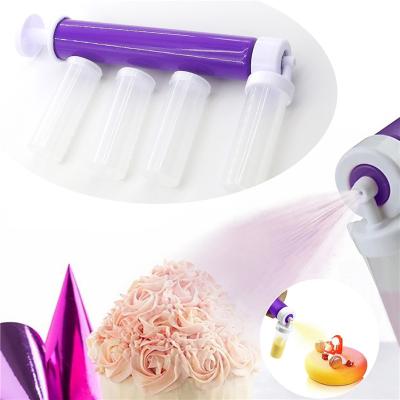 China New Viable Manual Cake Spray Gun Cake Decorating Tool Cake Spray Tube Kitchen Coloring Baking Tool for sale