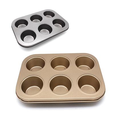 China Sustainable Hot Selling Paper Cup Cake Plate Black Gold Black Muffin Cup Mold Square Carbon Steel for sale