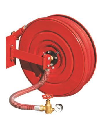 China Fire Fighting Rescue Rescue Specification 30m Synthetic Rubber Manual Fire Hose Reel for sale