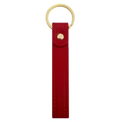 China Genuine Leather Leather Strap Cell Phone Hand Key Chain Genuine Leather Strap With Golden Lock for sale