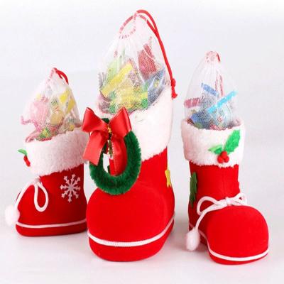 China GIFT Bag Christmas Candy Boots S/M/L Size Christmas Decorations Ornament Boots Christmas Gift Candy Jar Table Decor Supplies for sale