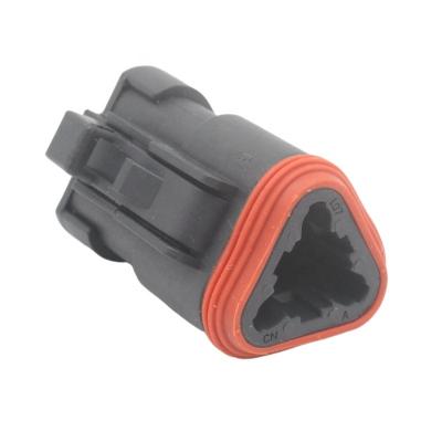 China Waterproof Automotive 3 Pin Black Male DT06-3S-E005 DT06-3S-E005 Automotive Connector for sale