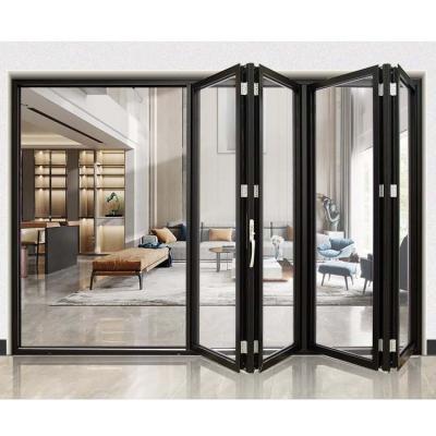 China Easy Install Modern Villa Balcony And Replacement Accordion Folding Patio Waterproof Aluminum Bifold Door For Outdoor for sale