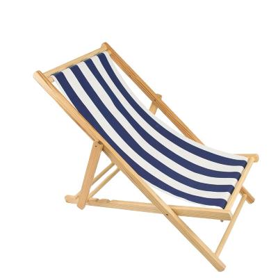 China Modern Outdoor Portable Lounge Beech Wood Folding Chair For Garden Patio Beach for sale