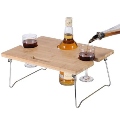 China Best Gift Longevity Rich Grain Solid Wood Casual Portable Always Table For Hanging Wine Bottle for sale