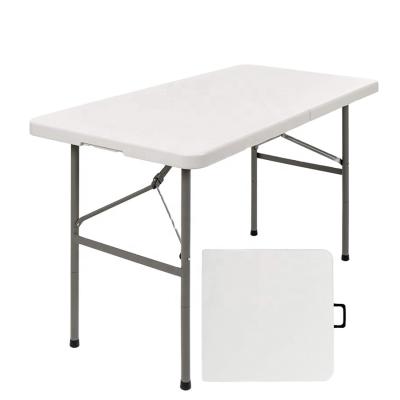 China Modern Utility Party 4ft Indoor Outdoor Folding Camping Table With Carry Handle For BBQ Picnic for sale