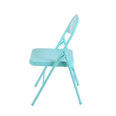 China Modern classic design and lightweight stainless steel metal outdoor folding chair for sale