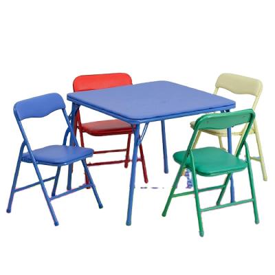 China 2022 Kids Folding Table And Modern Colorful Chair Carrier Set On Promotional Sale for sale