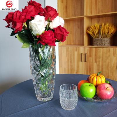 China Minimalist Glass and Crystal Glass Vase Vases for Wedding Centerpieces Home Decor Vase Wholesale for sale