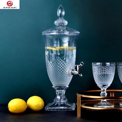 China Wholesale Manufacture Mason Jar Beverage Drinking Dispenser China Glass Morden Two Tanks Restaurant Juice Dispenser Juice Dispenser for sale