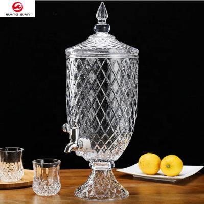 China Beverage Dispenser for Vintage Serving Beverage or Liquor 1Gallon Glass Footed Beverage Beverage Dispenser for Water Iced Tea Beer 5 Gallon Beverage Dispenser Glass for sale